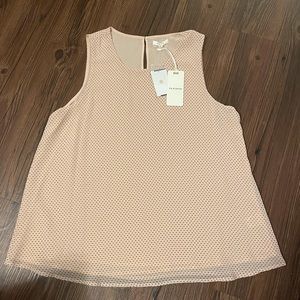 Chiffon pale pink shell tank